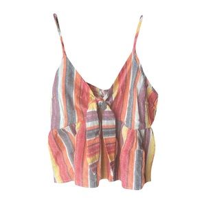 Striped tank top with a bow